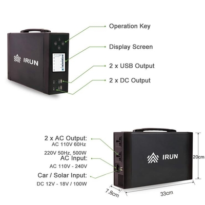 Industrial Portable UPS 21Ah Backup Power Station Emergency Power Supply 500W