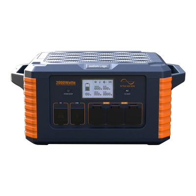 Super Large Capacity Generator 2000w Wireless Charging Portable Pure Sine Wave Power Station For Outdoor Camping Home Use Emergency
