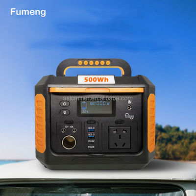 Power Station 500W Lifepo4 Battery 500Wh Generator 500watt Remote Control Backup Solar Charging Station for Emergency Power Outages Camping